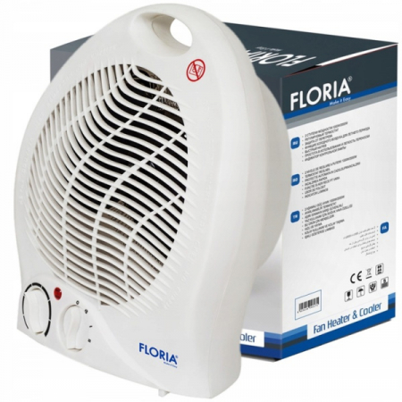 Aeroterma,Alb Putere 2000W, 2 nivele de incalzire+rece, Protectie supraincalzire, Termostat reglabil [1]
