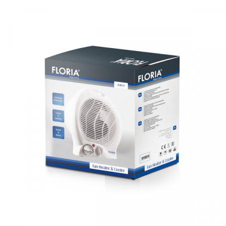 Aeroterma,Alb Putere 2000W, 2 nivele de incalzire+rece, Protectie supraincalzire, Termostat reglabil [4]
