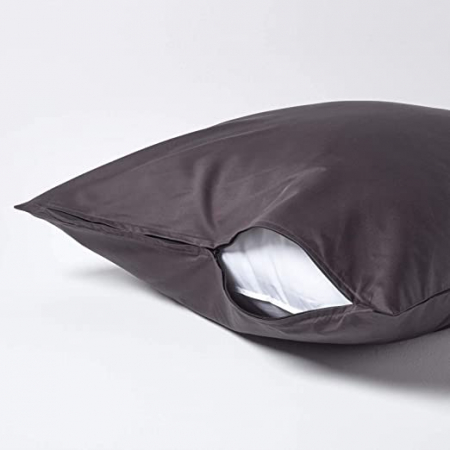 Set de 2 fete de pernă super moi 80x80 cm,100% microfibră,gri [4]