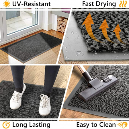 GadHome Covoraș absorbant de apă, antracit Negru 40cm x 60cm [5]
