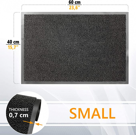GadHome Covoraș absorbant de apă, antracit Negru 40cm x 60cm [2]