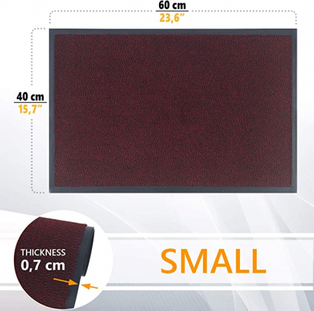 GadHome Covoraș absorbant de apă, antracit Rosu 40cm x 60cm [4]
