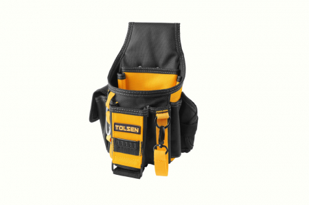 Cutii si genti de scule - Geanta electrician cu 15 buzunare si curea, 19x13x25cm, Indu