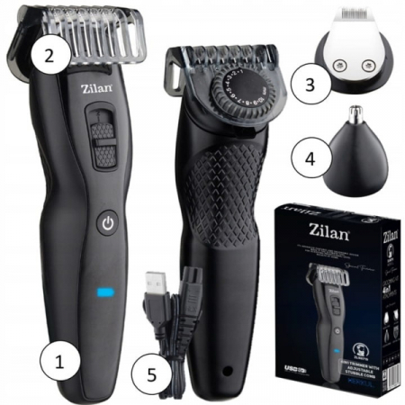Masini de tuns si barbierit - Aparat de tuns 4 in 1, capat ajustabil int 1 si 10 mm, capat de nas si doua trimmere