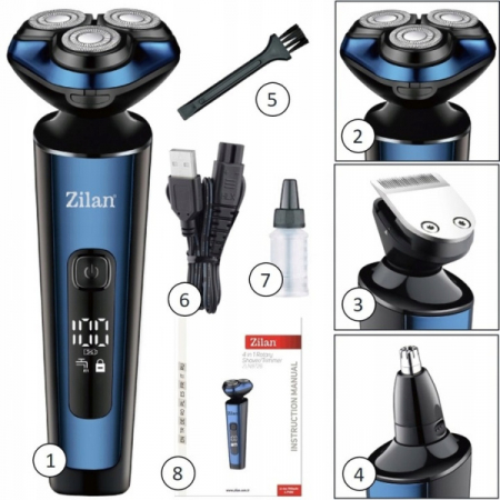 Masini de tuns si barbierit - Aparat de ras 4 in 1 fara fir, afisare LED, autonomie de 60 de minute