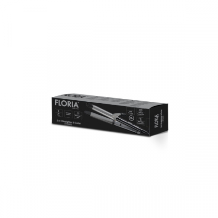 Placa 2 in 1 pentru indreptat si ondulat parul, temperatura maxima de 200 grade, 43W, Negru [1]