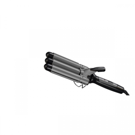 Ondulatoare si placi de par - Ondulator de par cu 3 elementi, temperatura maxima de 200 grade, 98W, Negru