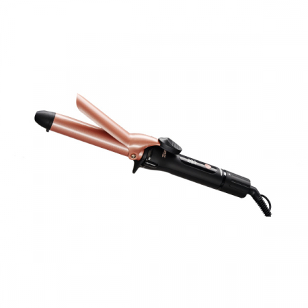Ondulatoare si placi de par - Ondulator de par cu clips , Negru/Roz, diametru 25mm, Putere 30W