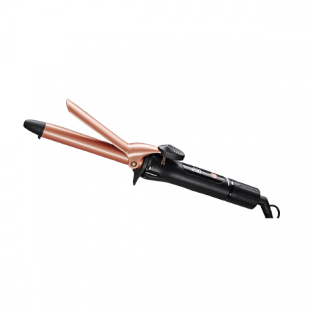 Ondulatoare si placi de par - Ondulator de par cu clips, Negru/Roz, diametru 19mm, Putere 30W