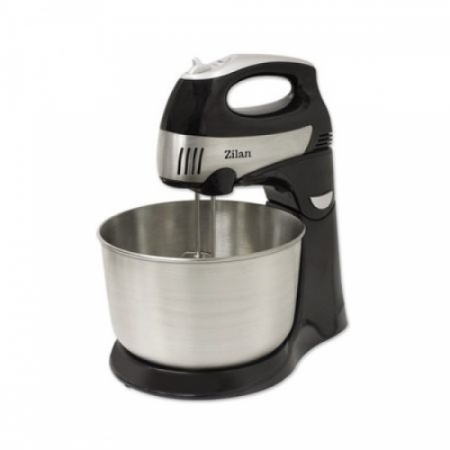 Mixere bucatarie - Mixer cu Bol Inox,Capacitate bol mare 4.3Litri, Putere 350W, Functie Turbo, 5 viteze
