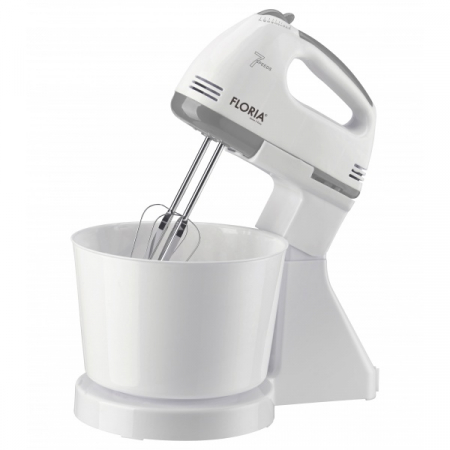 Mixere bucatarie - Mixer cu bol,7 viteze, Bol plastic 2 Litri, Putere 150W, ALB