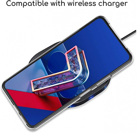 Husa compatibil cu husa Asus Zenfone 7 Pro Husa transparenta ultra subtire, gel siliconic premium moale flexibil, transparent [Telefon: 165,1 x 77,3 x 9,6 mm, 6,7 inchi] [3]