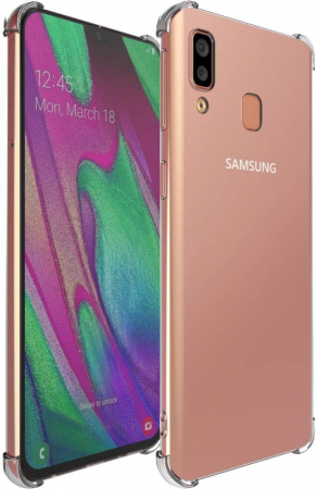 Husa compatibil cu husa Samsung Galaxy A40 SM-A405F Husă transparentă, ultra subțire, flexibilă din silicon, colțuri întărite, protecție ecran transparentă [2]