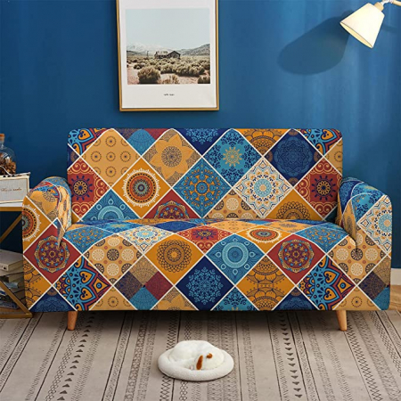 Husă de canapea exotică pentru canapea extensibilă cu 1 loc în formă de L,retro 90 - 140 cm [1]