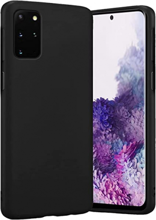 Huse - Oferta 1+1 Gratis Husă de protecție  pentru Samsung Galaxy S20 Plus, carcasă TPU ultra moale, protecție pentru ecran și cameră, anti-zgârieturi, subțire și ușoară, neagră
