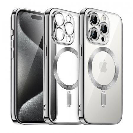 Huse - HUSA PENTRU IPHONE 16 PRO ARGINTIU