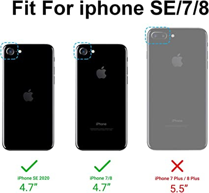 Husă compatibila pentru, iPhone SE 2022/iPhone SE 2020/iPhone 8 4,7 inchi [5]