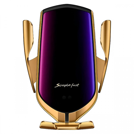 Incarcator wireless auto cu senzor inteligent, prindere automata si incarcare rapida pentru telefoane compatibile. [2]