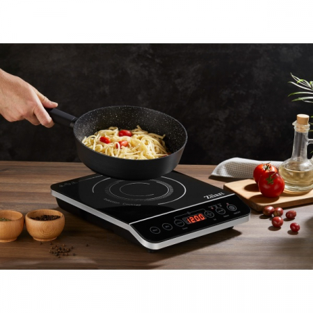 Plita cu inductie Neagra, putere 2000W, geam din cristal negru [2]