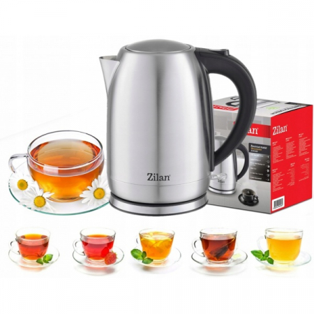 Fierbator electric Wasserkocher din inox, putere maxima 2200 W, capacitate 1.7 L, filtru, Negru [5]