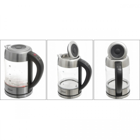 Fierbator Digital,2200W, 1.7L, Control Temperatura, Iluminare LED, Sticla-Inox [7]