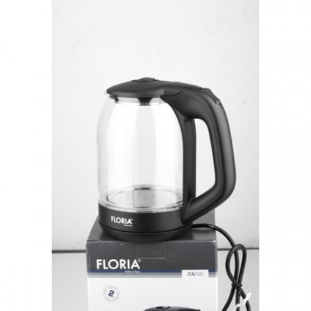 Cana fierbator din sticla,Leduri iluminare apa, Putere 1500 W, Capacitate 1.8L [1]