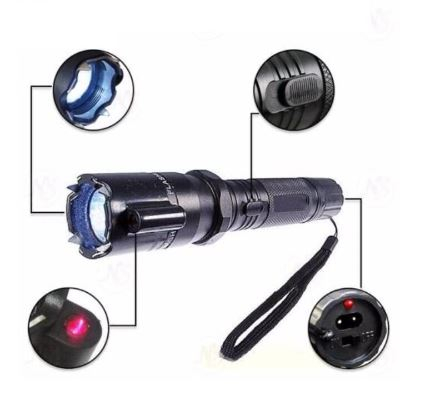 Casti Bluetooth - Lanterna cu Electroshock si Laser Multi-Functie