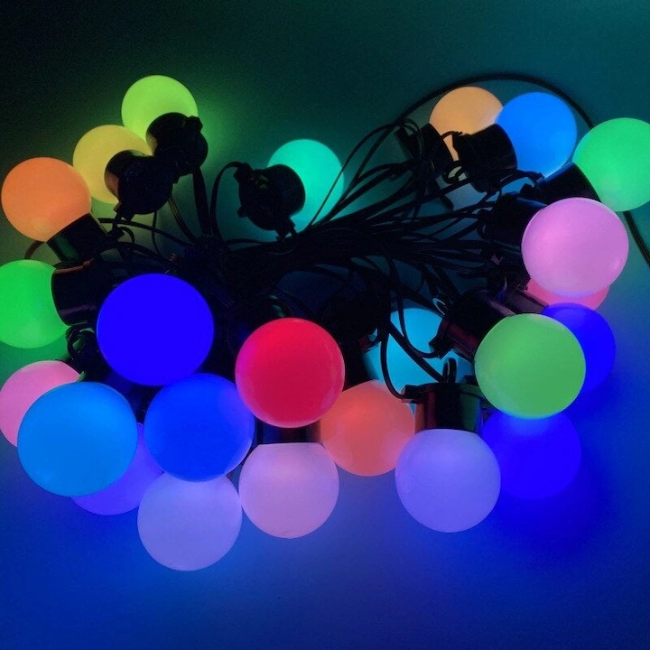Instaltie Brad - Lumini rotunde de Crăciun 5M LED Lumini pentru exterior Lumini de grădină