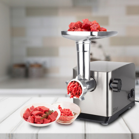 Masina tocat carne,1800 W, functie revers, tava aluminiu,accesorii carnati [9]