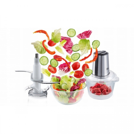 Tocator legume-fructe,Putere 300W, Vas din sticla 1.6L, 4 lame inox, 2 trepte de viteza [2]