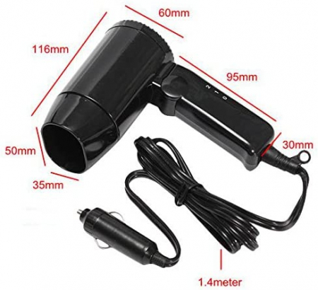 Mini suflata pliabila de caldura pentru masina, control cu doua viteze C-Funn, 220 W - 12 V [6]