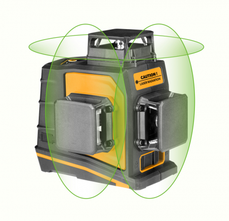 Unelte si aparate de masura - Nivela laser 3D, Unitate laser Osram, 3x360º, verde, 520 nm