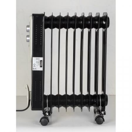 Calorifer electric,Negru 2000 W, 9 elementi, 3 trepte de putere, Termostat reglabil, Protectie supra-incalzire, Indicator luminos [6]