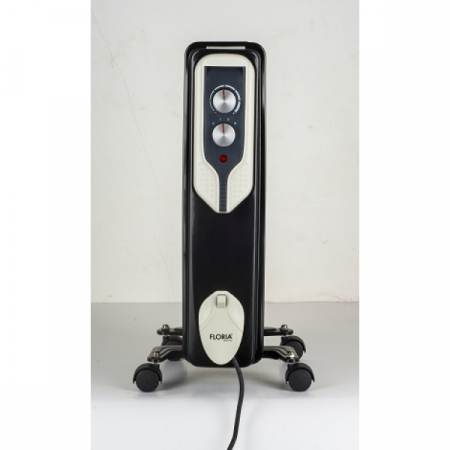 Calorifer electric,Negru 2000 W, 9 elementi, 3 trepte de putere, Termostat reglabil, Protectie supra-incalzire, Indicator luminos [8]