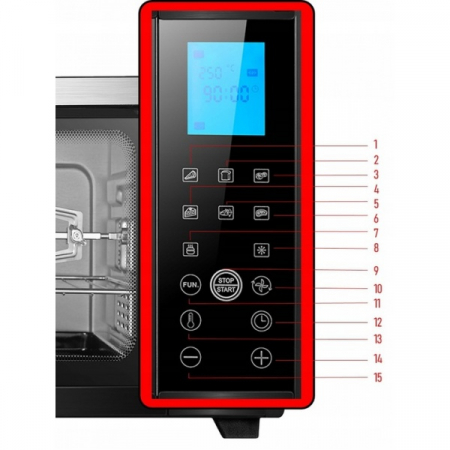 Cuptor electric,1600 W, 28 Litri, Temperatura Reglabila, Digital, Negru [3]