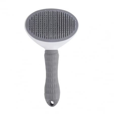 Casti Bluetooth - Perie pentru caini si pisici, autocuratare cu buton , culoare Gri