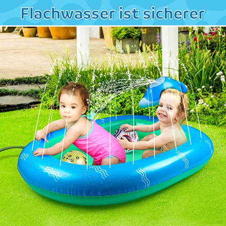 Piscină cu delfini pentru copii,110 x 90 cm, plus 2 bile gonflabile PVC, plus 2 aripioare inot cu personajul din desene animate DORY [9]