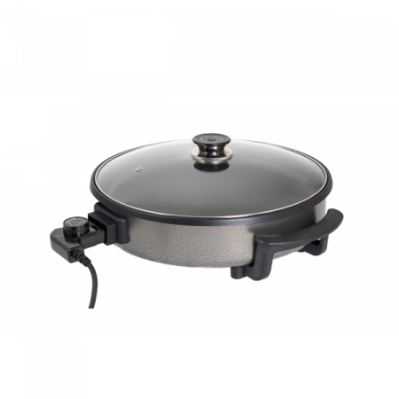 Tigai - Tigaie electrica rotunda,pizza grill, diametru 36 cm, 1500 W, capac sticla