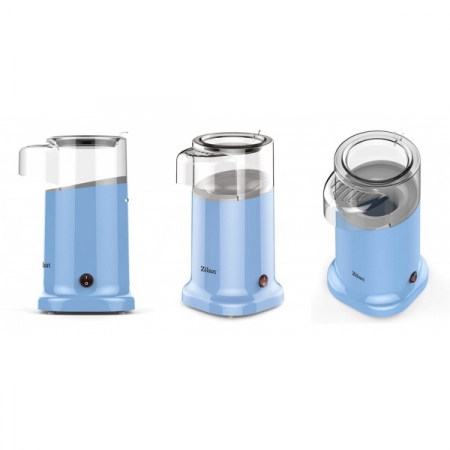 Aparat Pentru Popcorn, Putere 1200W, sistem cu jet de aer cald, Bleu [2]