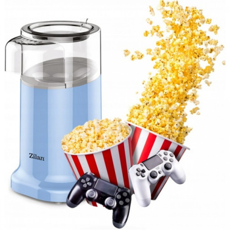 Aparat Pentru Popcorn, Putere 1200W, sistem cu jet de aer cald, Bleu [3]