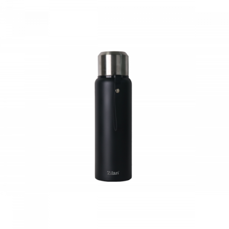 Bucatarie & Servire - Termos portabil,capacitate 1L, pastreaza rece 24 ore, cald 12 ore, pereti dublii, negru