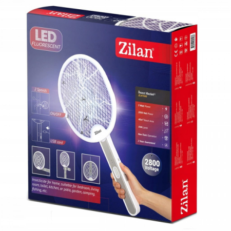 Paleta electrica anti-insecte,2800 Volti, lampa cu LED [4]