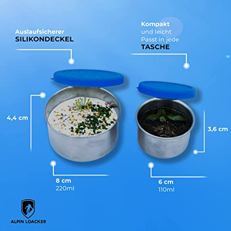Set de 2 recipiente mici din oțel inoxidabil [1]