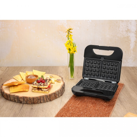 Sandwich-maker ZILAN 5 in 1,Inox 800 W, 5 tipuri de placi grill, triunghi, sandwich, waffle, nuci, [7]