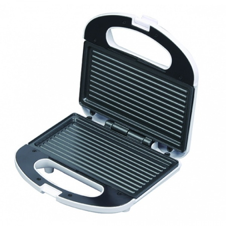 Sandwich Maker,Putere 750W, Placa de tip grill, Antiaderenta, indicator luminos,Alb [1]