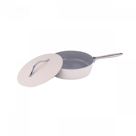Tigaie inalta cu capac din 5 straturi de material, maner inox, 28 cm [1]