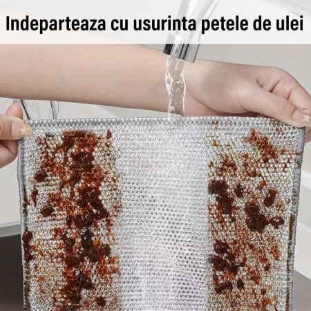 Set 6 Bureți din Oțel Inoxidabil Durabili pentru Curățarea Vaselor și Aragazului [2]