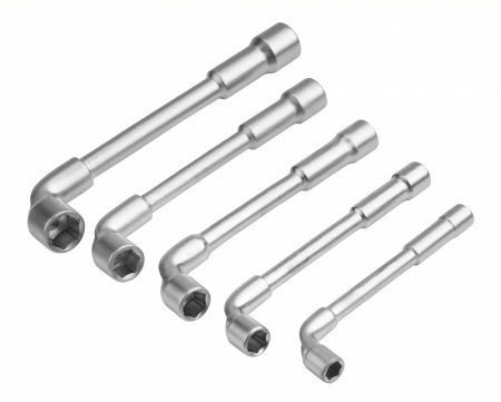 Seturi de chei - Set chei tubulare cu cot tip L, 5 Buc. 8mm-17mm