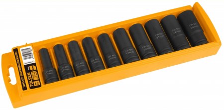 Chei tubulare - Set de 10 chei tubulare lungi pt impact 1/2", CrMo