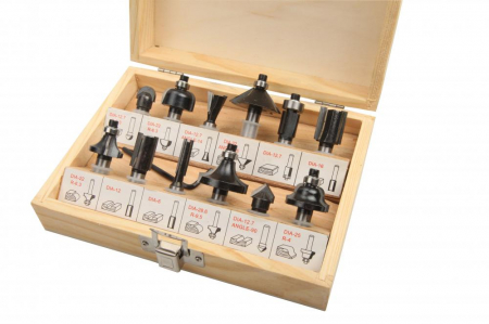 Freze si carote - Set de 12 varfuri de freza din carburi